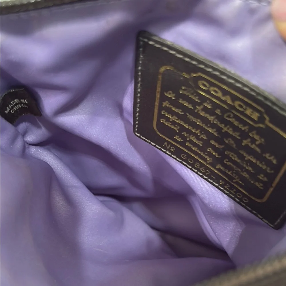 Coach Brown Crossbody Bag with Signature Monogram and Leather Trim - Picture 4 of 9